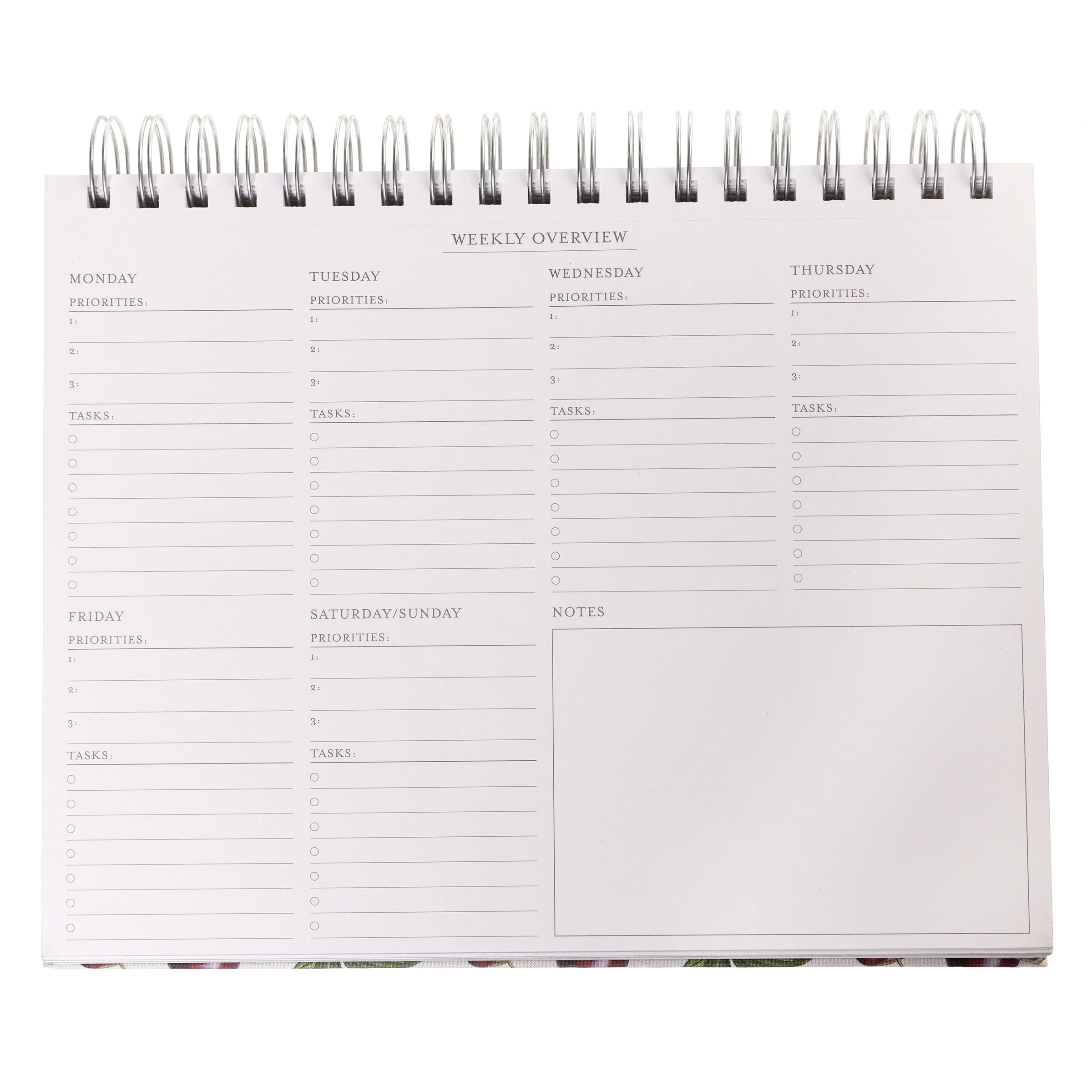 La Petite Presse Cerise Fabric-Bound Weekly Desk Pad - Image 2