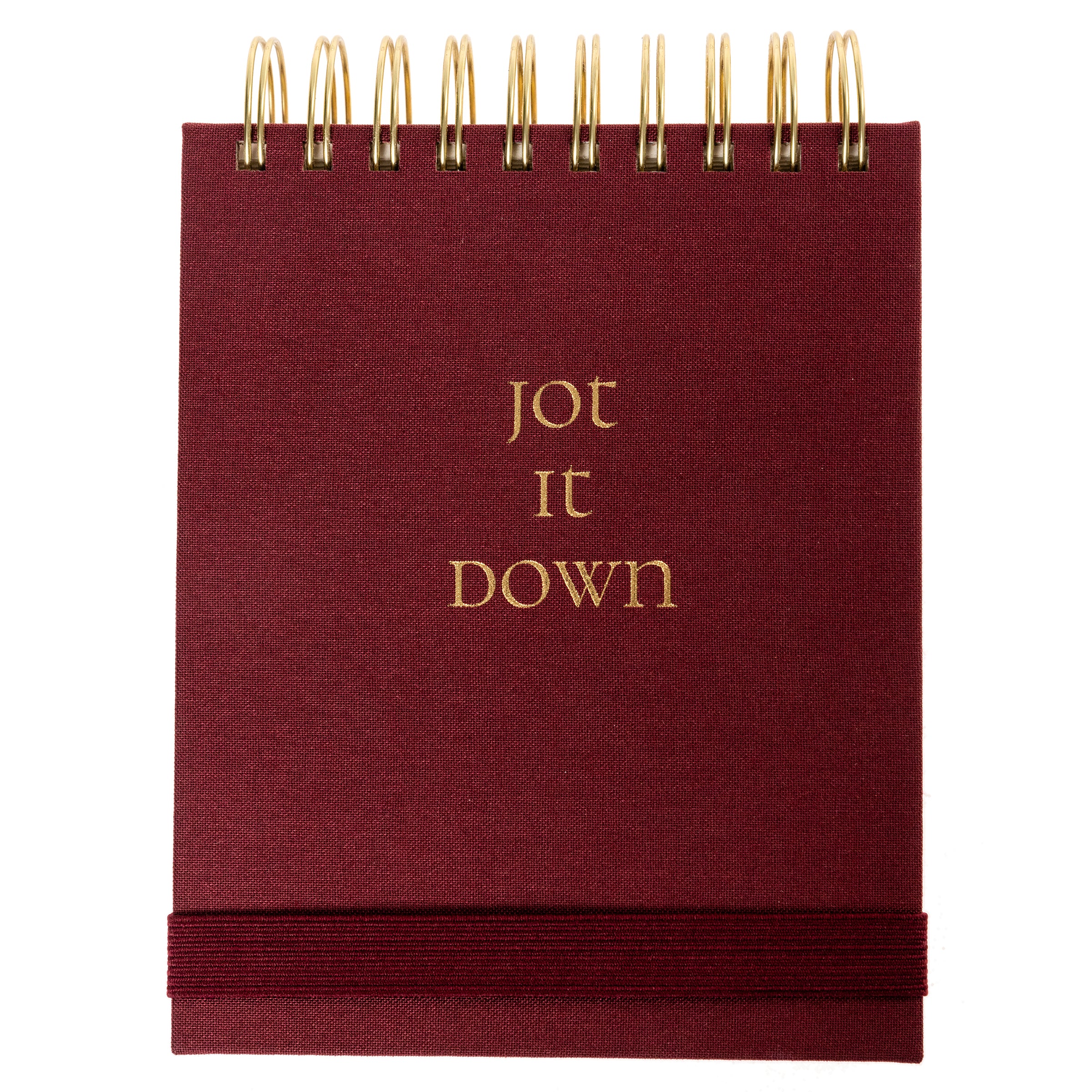 Burgundy Fabric-Bound Notepad