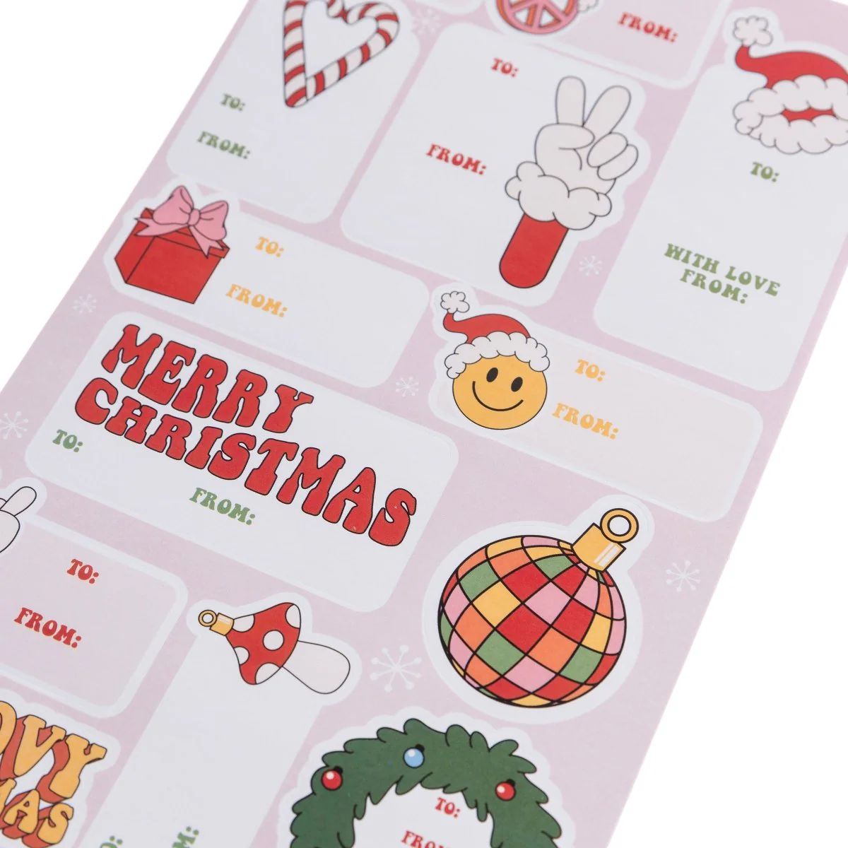 Groovy Christmas Holiday Gift Labels - Image 2