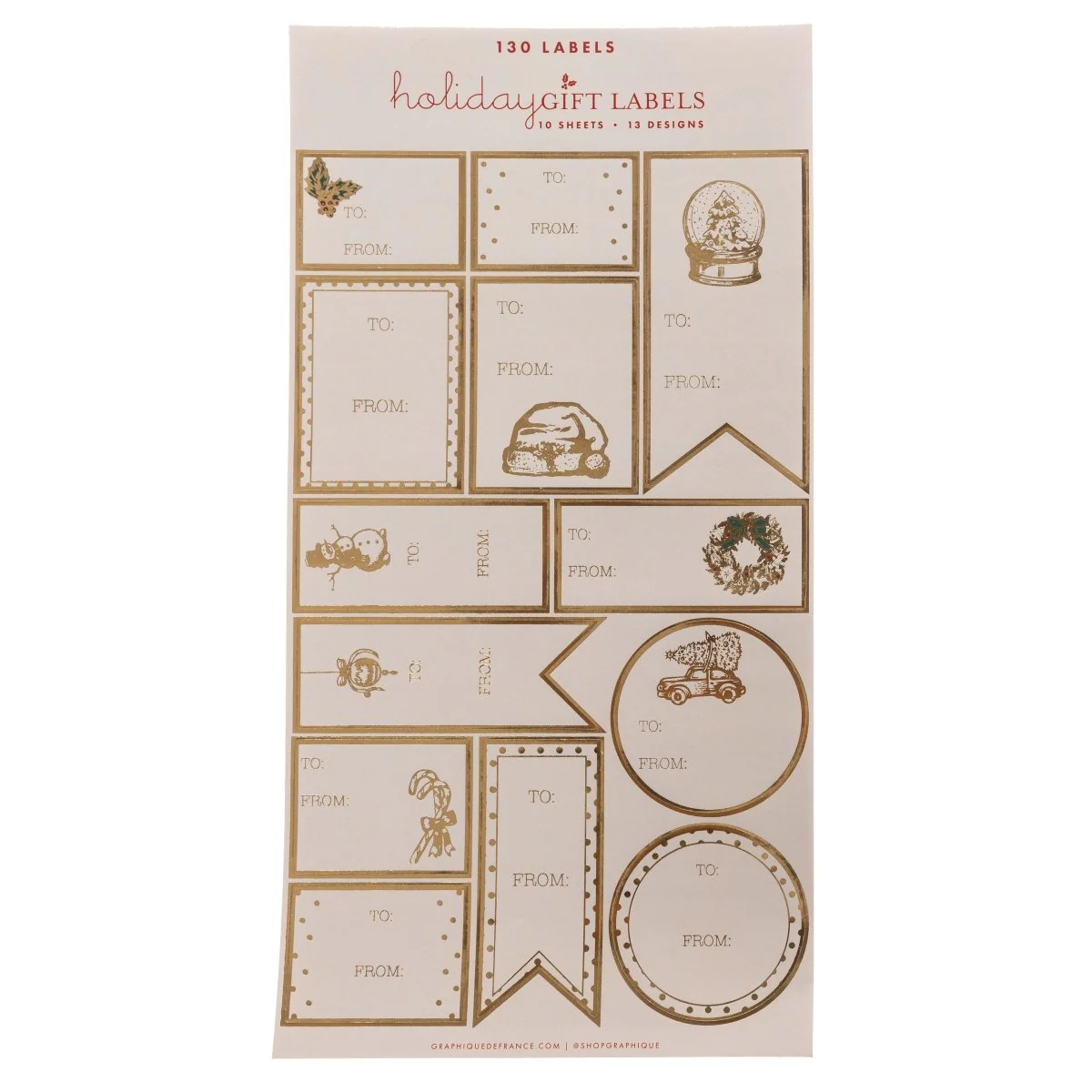 Classic Icons Holiday Gift Labels